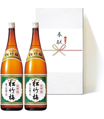 Amazon.co.jp: 【奉献酒】宝酒造 松竹梅 特撰 本醸造 1.8L×2本【箱入